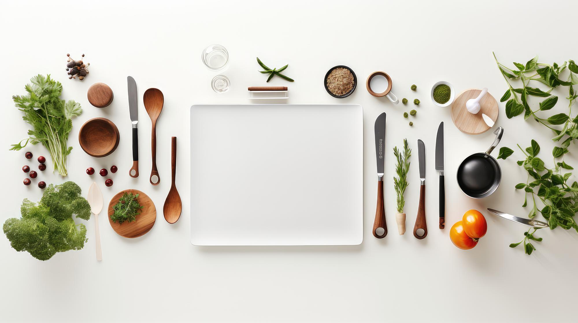 Set culinar aranjat pentru contact